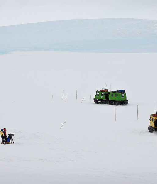 The Korean film crew film Hagglund training at Mawson.