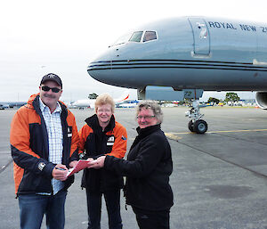 L-R: Lou Sanson, the Hon. Kate Wilkinson, and Lyn Maddock in Christchurch.