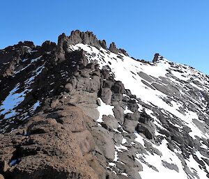 Looking up along the ridge line on Mt. Elliot