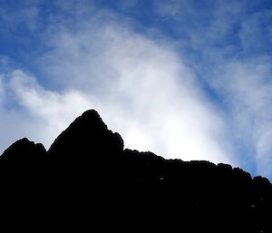 Cloud generating on the ridge line of Mt. Elliot