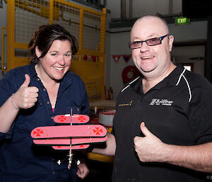 Lisa and Scotty with their ‘Red Baron’ tri-plane entry