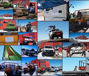 Collage of images from the first annual Antarctica ute muster