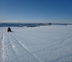 Driving across ice to Gwamm