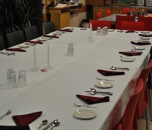 Fancy table setting for a special saturday night dinner