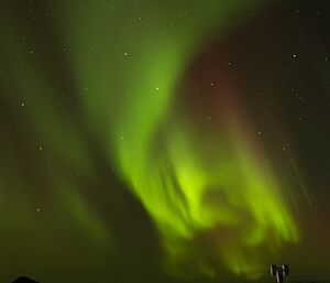 Aurora over hydroponics hut