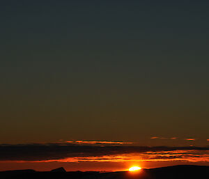 Sunrise on 12th August with the rising far to the right in the photo, as it moves further to the east sunrise will not be visible from the Station