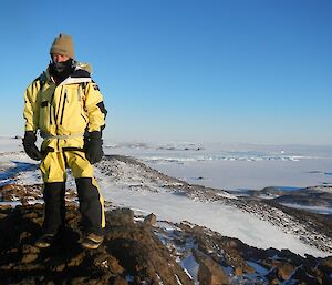 Bob standing on the peak of Chapman Ridge