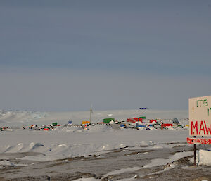 The station and surrounds with a nice covering of snow not normally seen owing to constant strong winds