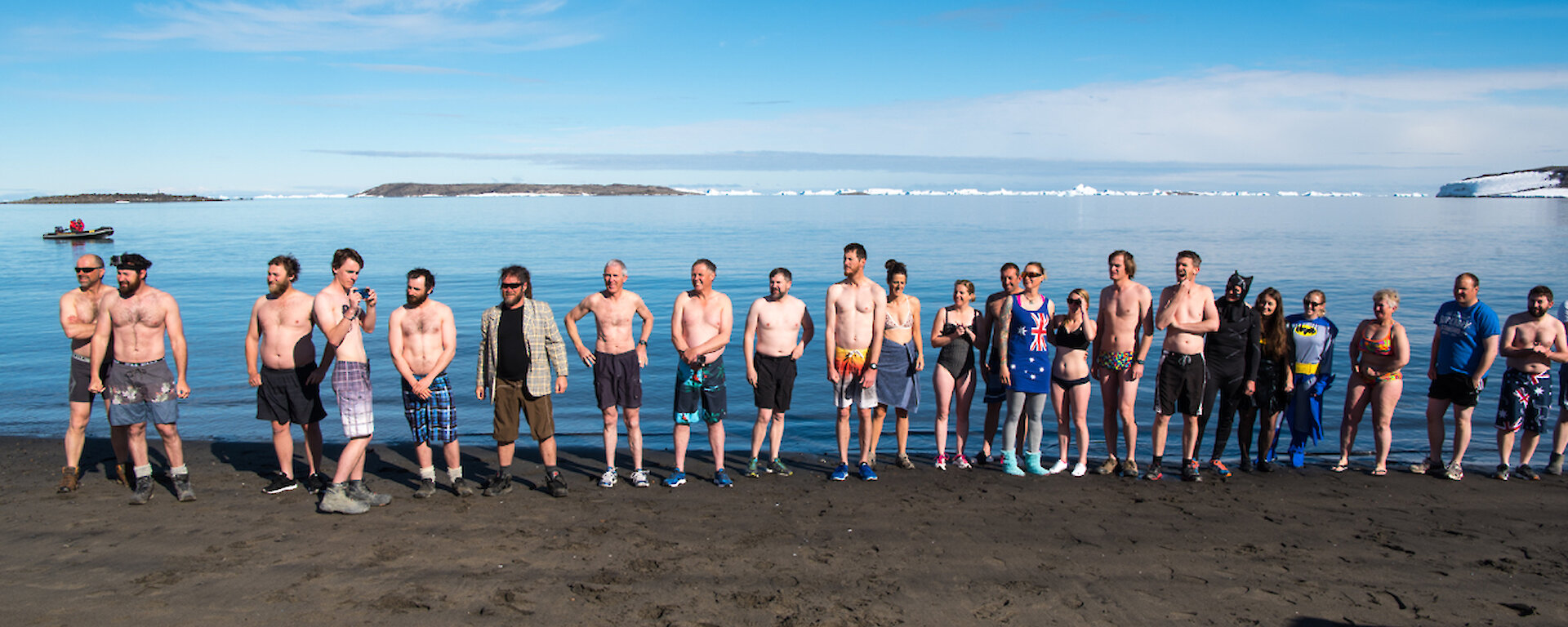 Davis station swimmers ready for their dip