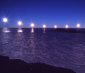 Timelapse photo taken over period of 5 hours, on the longest day of the year, showing multiple suns