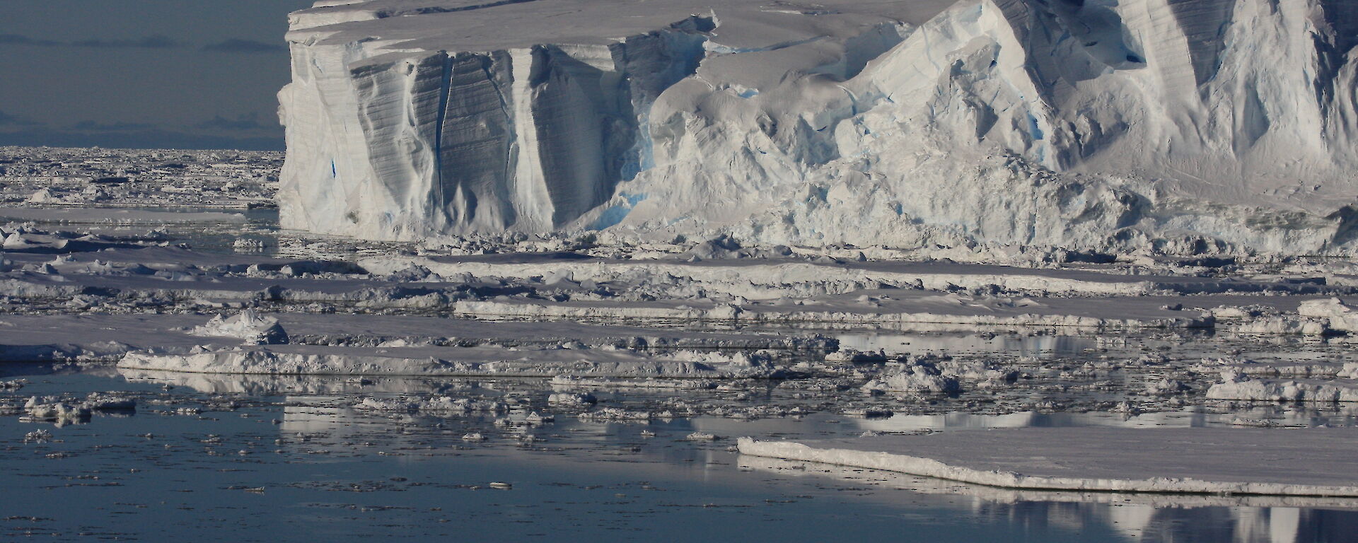 Front of the Totten Glacier in East Antarctica.