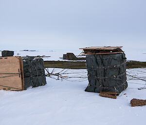 Crate on sea ice