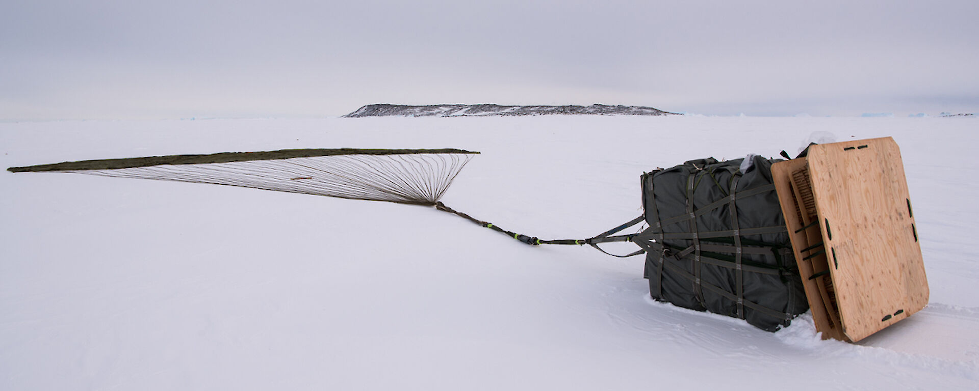 Parachute on sea ice