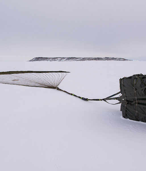 Parachute on sea ice