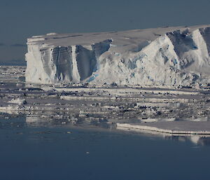 The front of the Totten Glacier in East Antarctica.