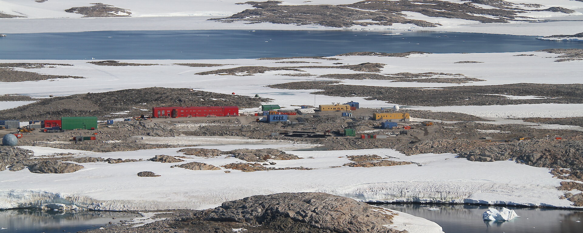 An aerial view of Casey station.