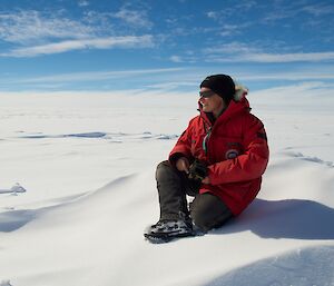 Expeditioner taking in the scenery