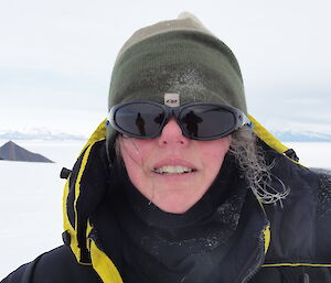 Dr Dana Bergstrom in Antarctica.