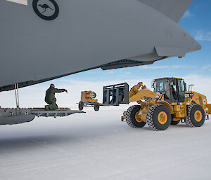 Photo of cargo coming off C-17