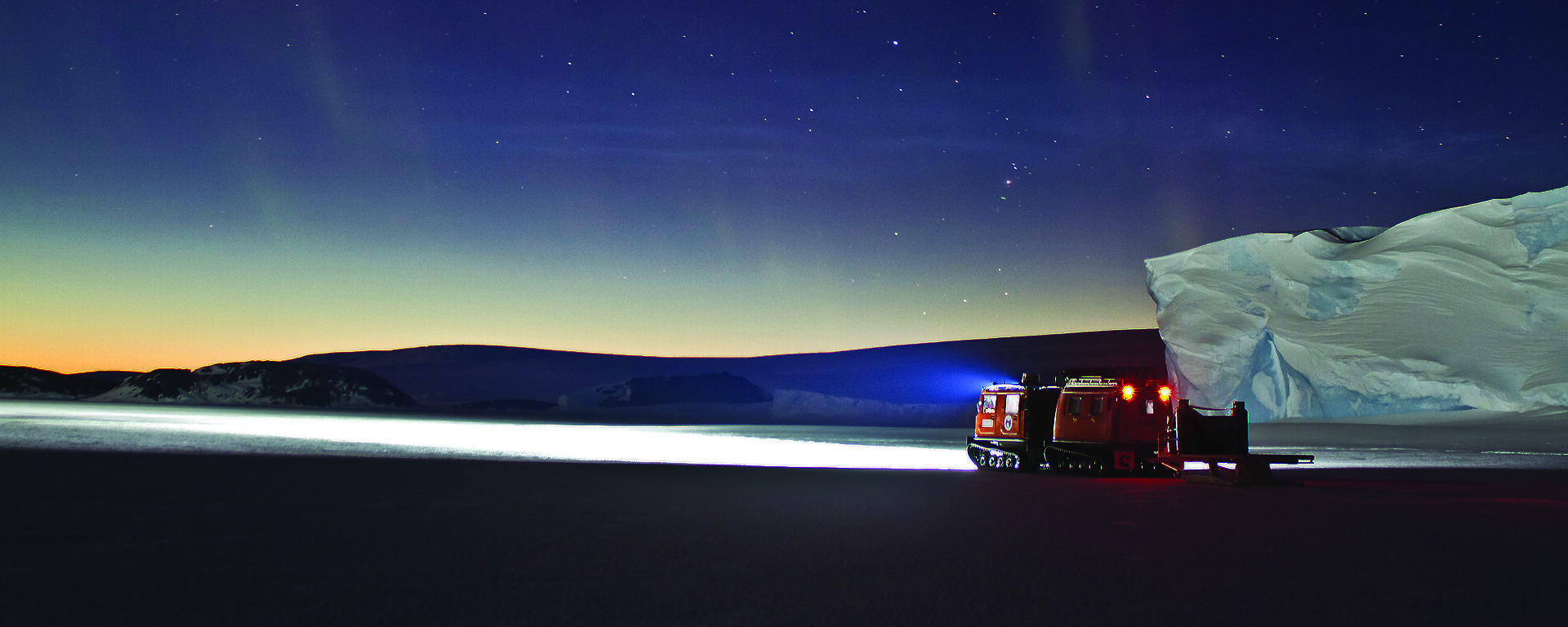 Hägglunds on fast ice near Mawson 2013