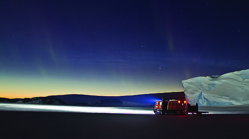 Hägglunds on fast ice near Mawson 2013