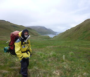 Dr John Cadden on Macquarie Island