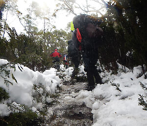 camping in snow