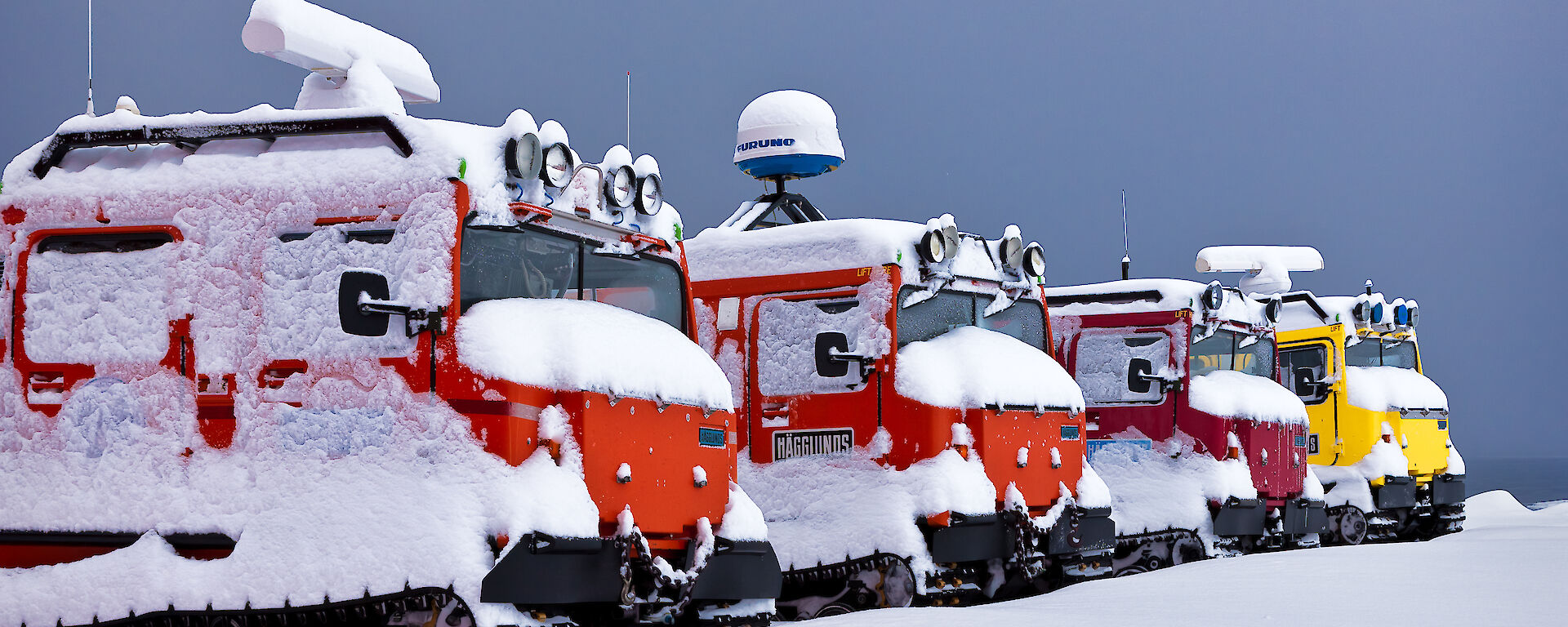 Hägglunds vehicles in Antarctica