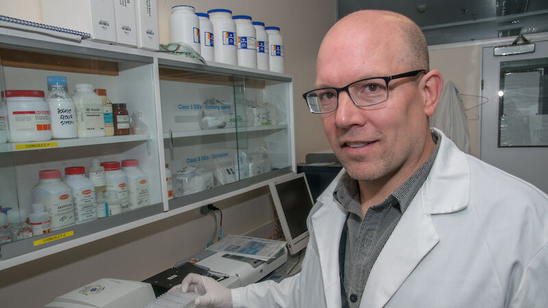 Dr Bruce Deagle in his laboratory.