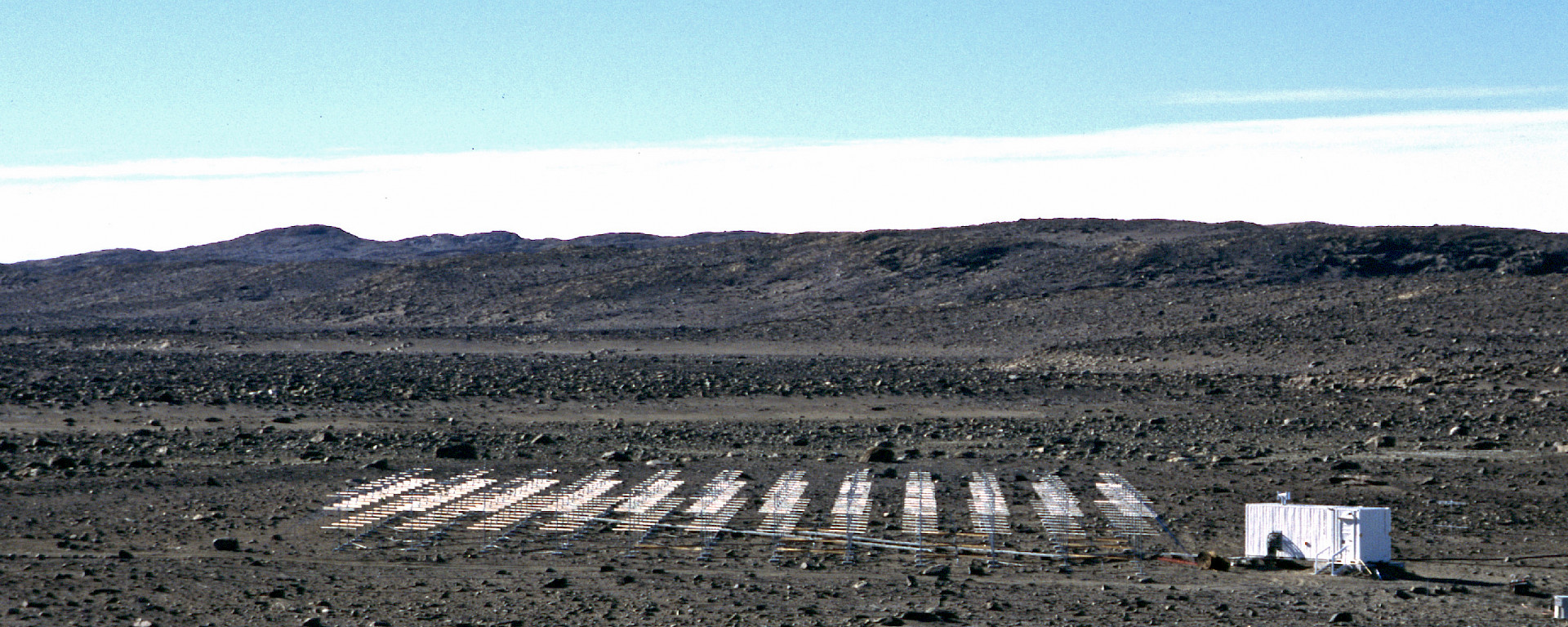 The VHF radar at Davis, used to measure winds in the lower part of the atmosphere