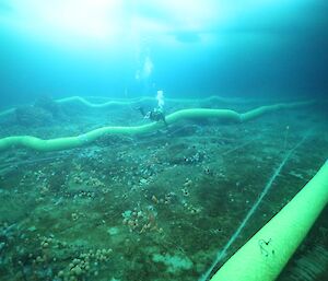 The ducting carrying acidified sea water to the chambers