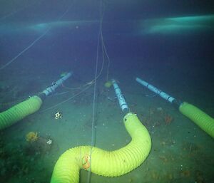 Thruster tubes attached to the ducting