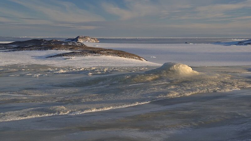 View of the Jökulhlaup at Robinsons Ridge, near Australia’s Casey station