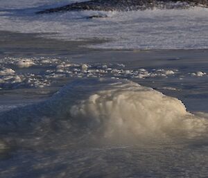 Close up of the sub-glacial eruption