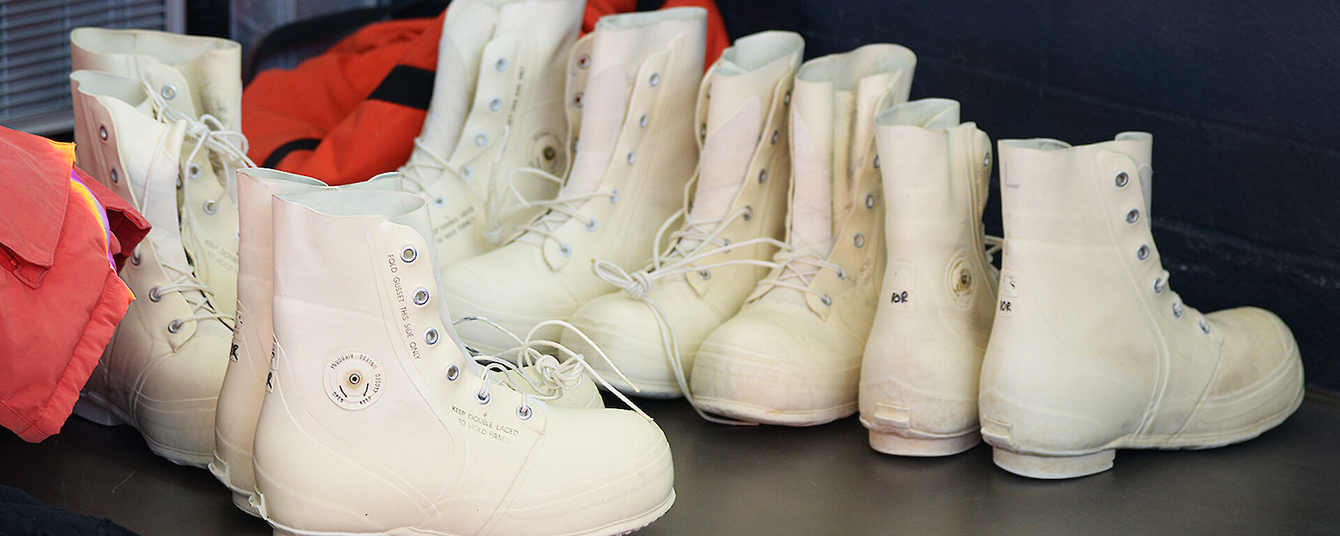 The boots issued as part of the Antarctic expeditioners kit