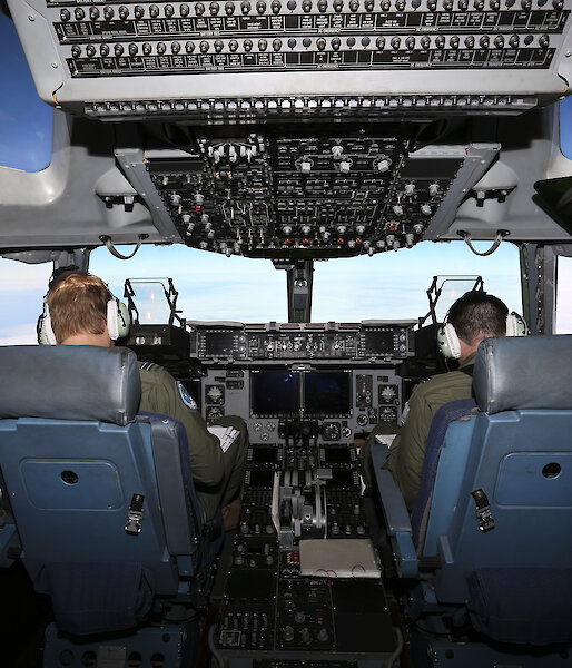 RAAF pilots en route to Wilkins Aerodrome in East Antarctica