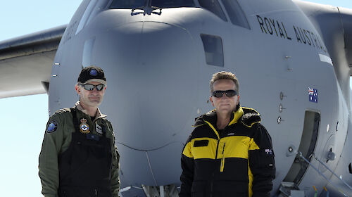 Air Commodore Richard Lennon and AAD Director Dr Nick Gales