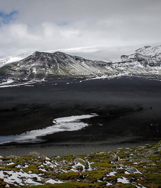 Snow dusts Heard Island