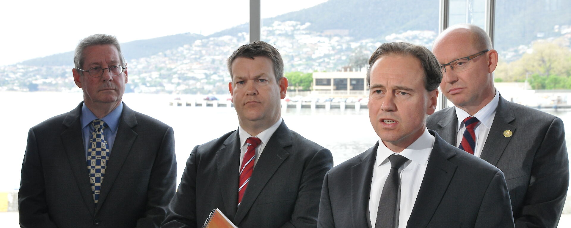 Environment Minister Greg Hunt speaking at the press conference