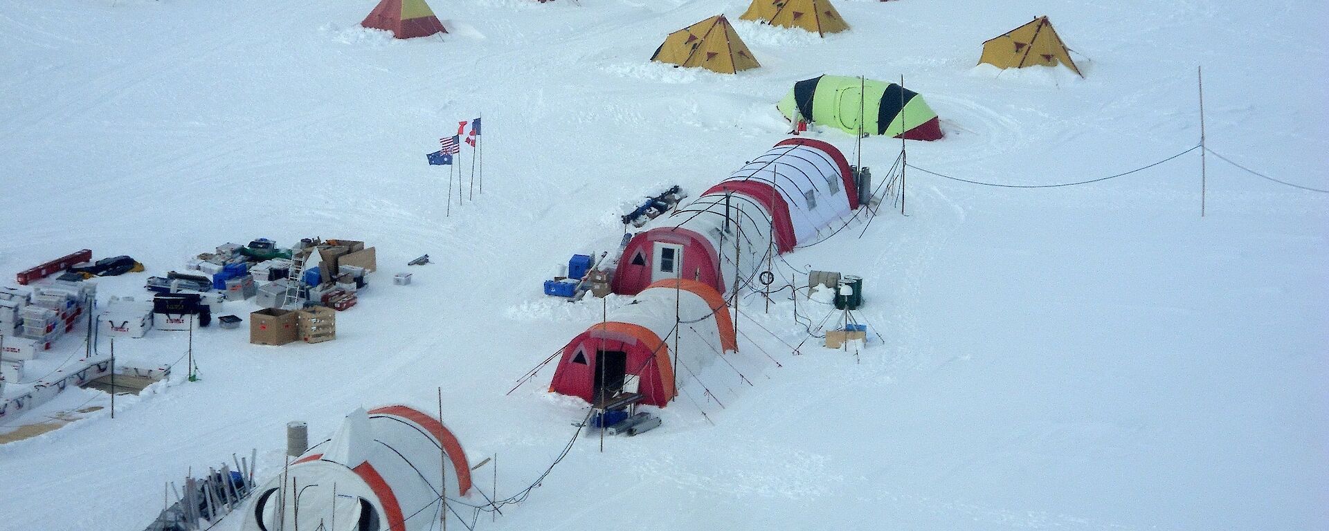 The Aurora Basin camp site from the air.