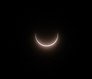 The solar eclipse as viewed from Casey station