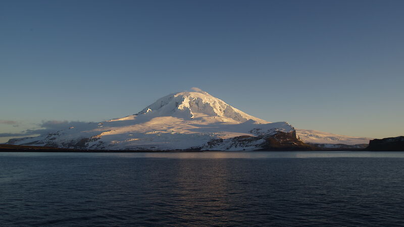 Heard Island volcano Big Ben viewed from Atlas Cove