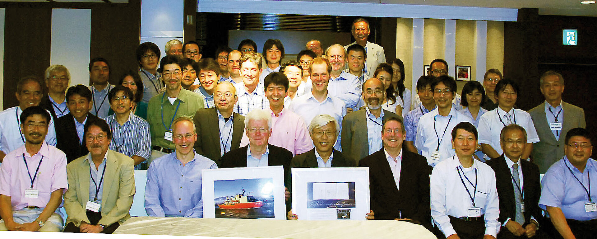 A group of Australian and Japanese scientists at a meeting in Tokyo