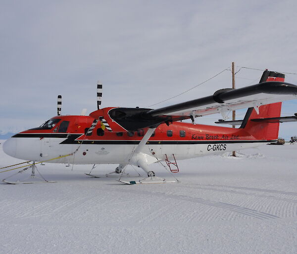 One of Kenn Borek Air’s Twin Otters at McMurdo Station (Photo: Dana Bergstrom)