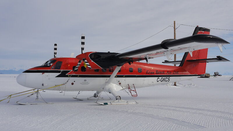 One of Kenn Borek Air’s Twin Otters at McMurdo Station (Photo: Dana Bergstrom)