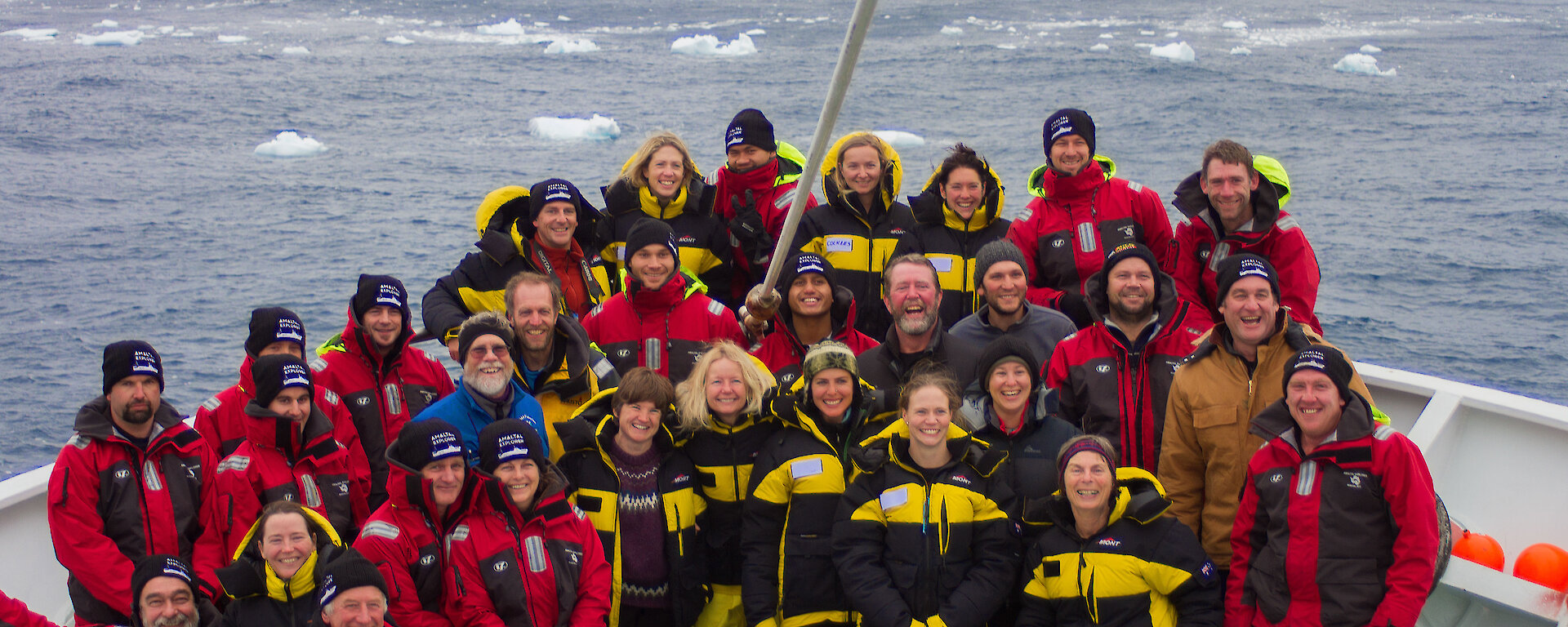 The scientists involved in the Antarctic blue whale voyage