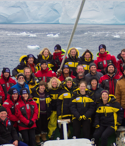 The scientists involved in the Antarctic blue whale voyage
