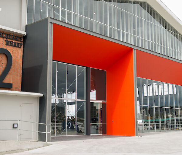 The entrance to the cruise terminal end of the Macquarie Wharf 2 re-development