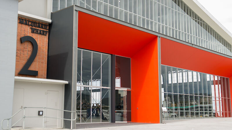 The entrance to the cruise terminal end of the Macquarie Wharf 2 re-development