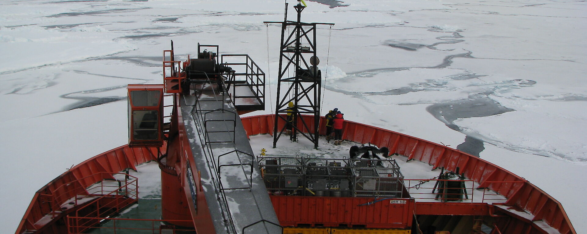 Bow of icebreaker Aurora Australis